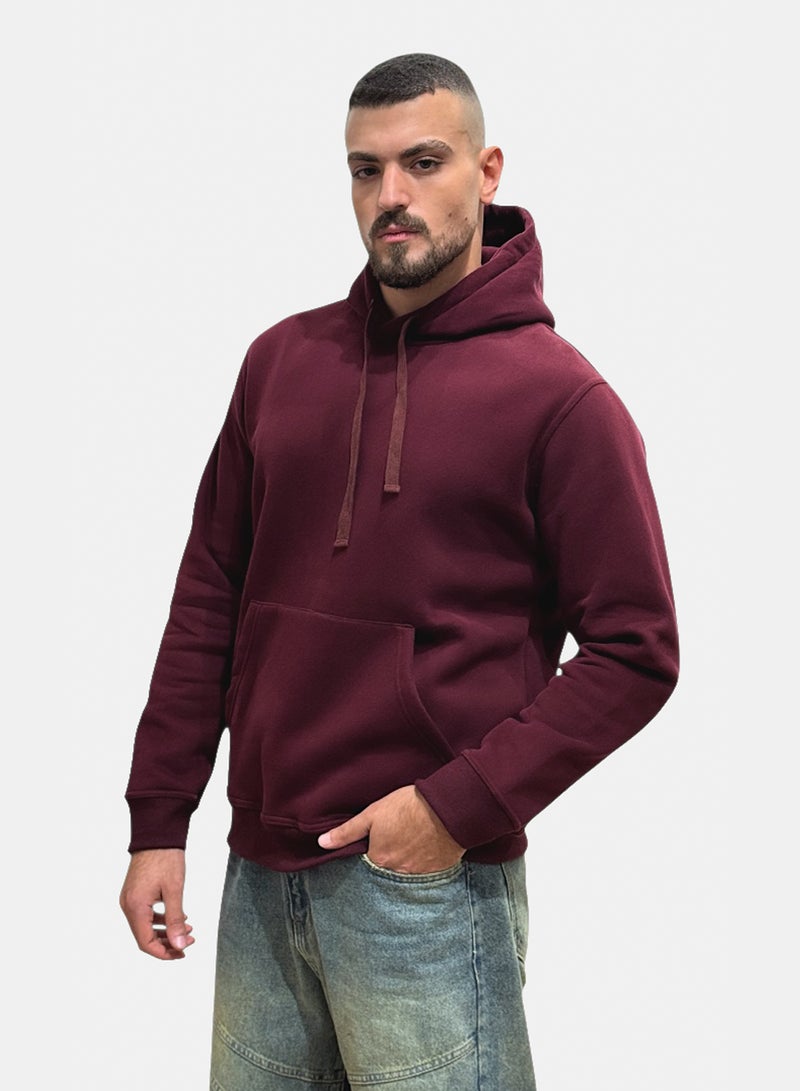 OWL MEN HOODIE DARKNESS BORDEAUX - Image 1